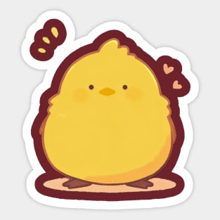 The Tender Charm of a Baby Chick Sticker
